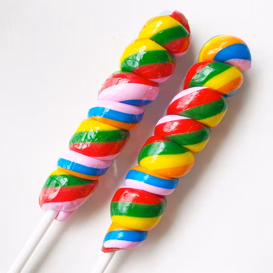 Lecca lecca sfusi confezionati singolarmente Variety Party Arcobaleno Swirl Pops Lecca lecca Caramelle